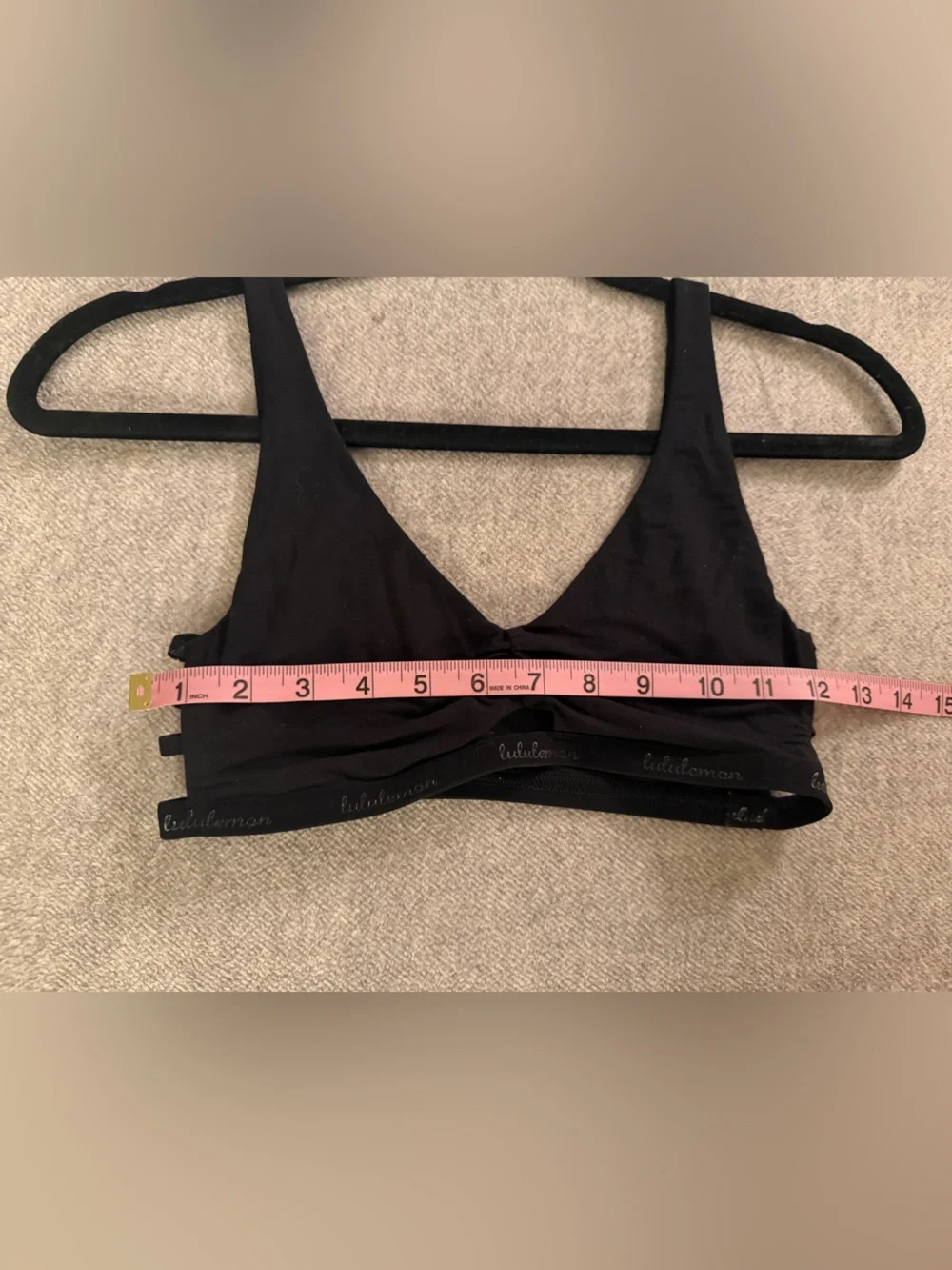 lululemon athletica Black V‑Neck Light Support Bralette